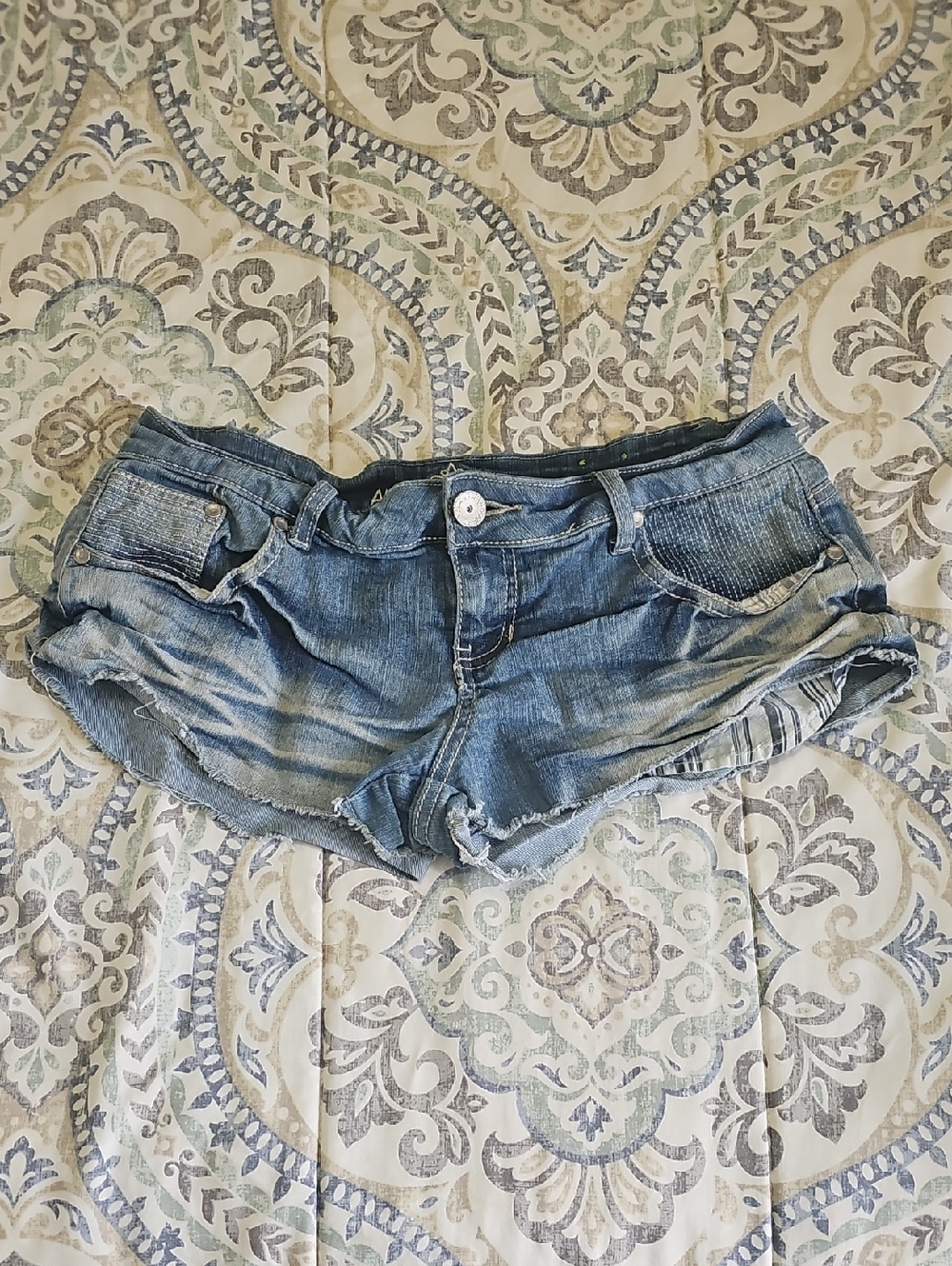 Denim Cutoff Shorts - Blue
